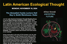 flyer image for Latin American Ecological Thought reading group on Nov 18